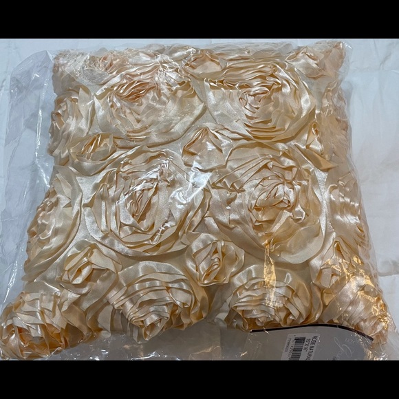 NWT Shabby Chic Rose 3D Satin Accent Cushion - Picture 2 of 3